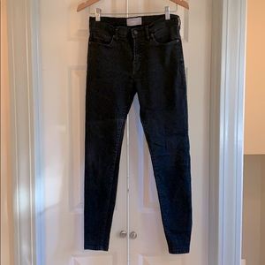 Everlane stretch skinny jeans in washed black